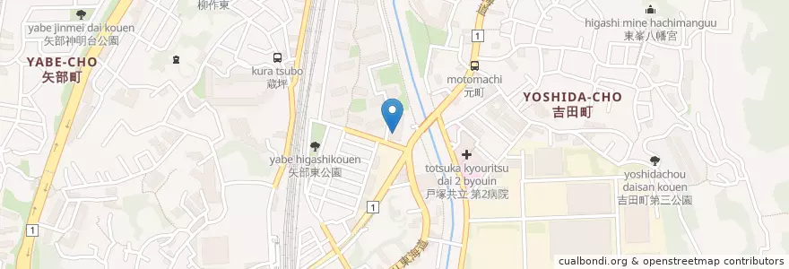 Mapa de ubicacion de 横浜未来看護専門学校 en 日本, 神奈川縣, 横滨市, 戸塚区.