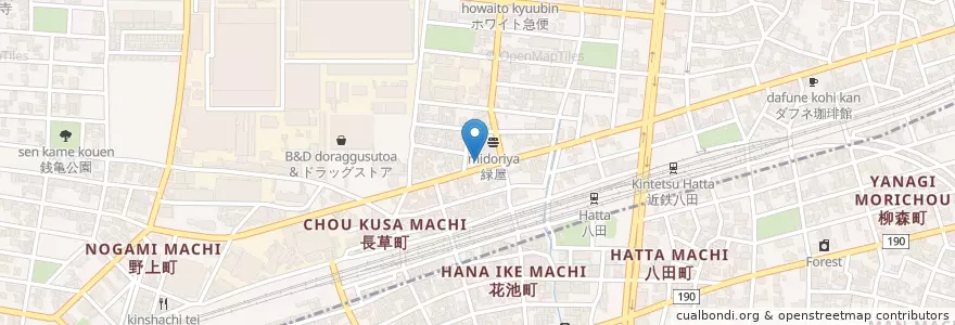 Mapa de ubicacion de ミナミ en Japan, Aichi Prefecture, Nagoya, Nakamura Ward.