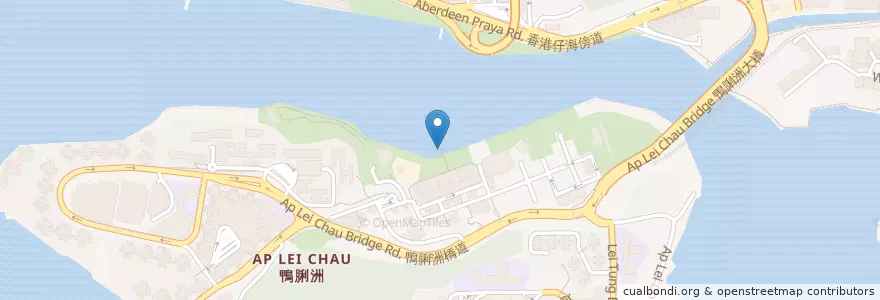 Mapa de ubicacion de 悅海華庭旁的浮動碼頭 Pontoon at Ap Lei Chau outside Marina Habitat en China, Guangdong, Hong Kong, Pulau Hong Kong, Wilayah Baru, 南區 Southern District.