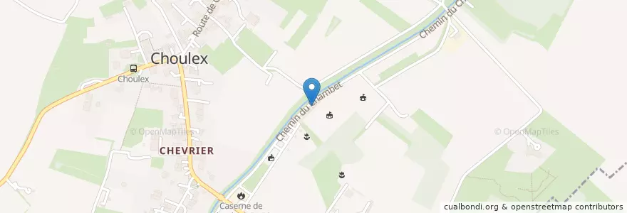 Mapa de ubicacion de Buvette du stade de Choulex en Schweiz/Suisse/Svizzera/Svizra, Genève, Genève, Choulex.