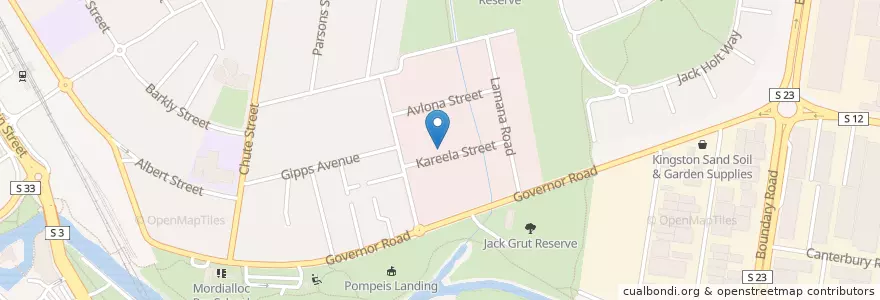 Mapa de ubicacion de Epsom Snack Bar en Austrália, Victoria, City Of Kingston.