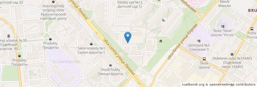 Mapa de ubicacion de ВТБ en Rusia, Центральный Федеральный Округ, Московская Область, Городской Округ Красногорск.