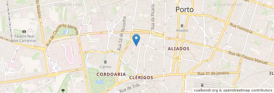 Mapa de ubicacion de Portinho en البرتغال, المنطقة الشمالية (البرتغال), Área Metropolitana Do Porto, بورتو, بورتو, Cedofeita, Santo Ildefonso, Sé, Miragaia, São Nicolau E Vitória.
