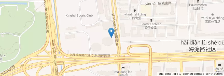 Mapa de ubicacion de 中国工商银行(海淀西区支行) en China, Peking, Hebei, 海淀区.