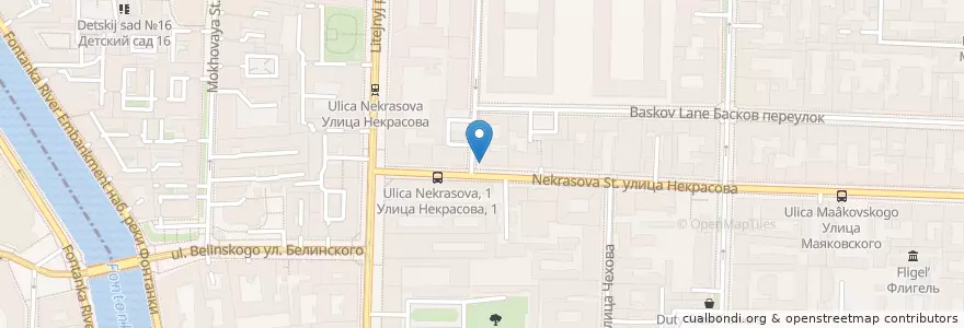Mapa de ubicacion de Красный угол en Russland, Föderationskreis Nordwest, Oblast Leningrad, Sankt Petersburg, Центральный Район, Литейный Округ.