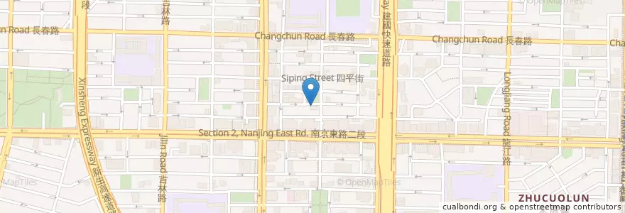 Mapa de ubicacion de 種福園斤餅牛肉麵專賣店 en 臺灣, 新北市, 臺北市, 中山區.
