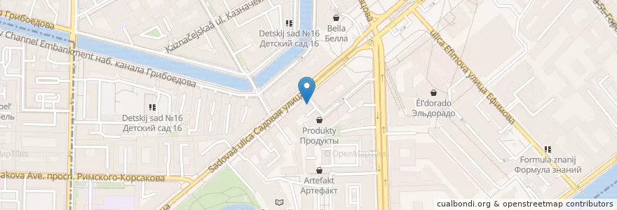 Mapa de ubicacion de Фергана en Rusland, Северо-Западный Федеральный Округ, Oblast Leningrad, Sint-Petersburg, Адмиралтейский Район, Сенной Округ.