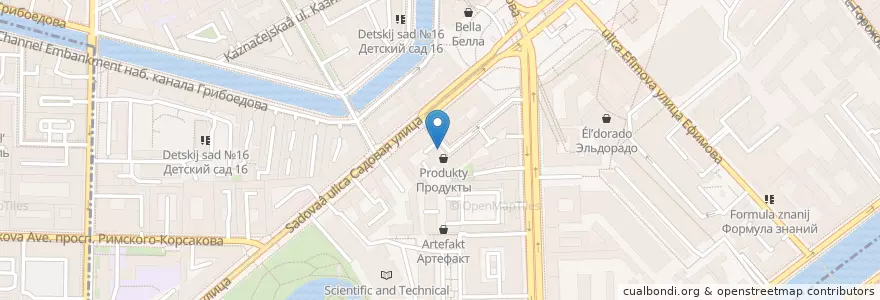 Mapa de ubicacion de Luxor en 俄罗斯/俄羅斯, Северо-Западный Федеральный Округ, 列宁格勒州, Санкт-Петербург, Адмиралтейский Район, Сенной Округ.