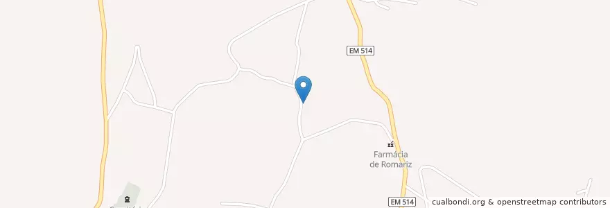 Mapa de ubicacion de Romariz en 葡萄牙, Aveiro, 北部大區, Área Metropolitana Do Porto, Santa Maria Da Feira, Romariz.