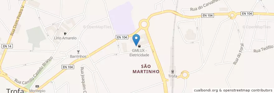 Mapa de ubicacion de Sagitário en Portugal, Norte, Área Metropolitana Do Porto, Porto, Trofa, Bougado.