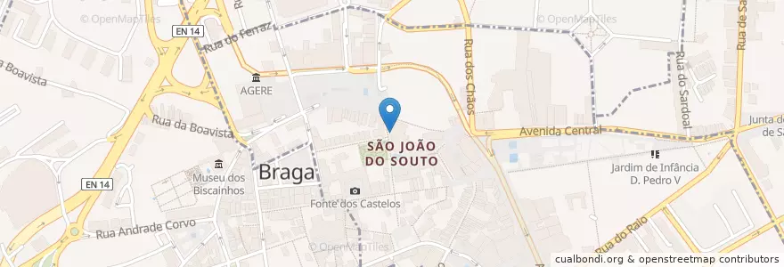Mapa de ubicacion de Clínica Dentária Catarina Moutinho en Portogallo, Nord, Braga, Cávado, Braga, São José De São Lázaro E São João Do Souto.