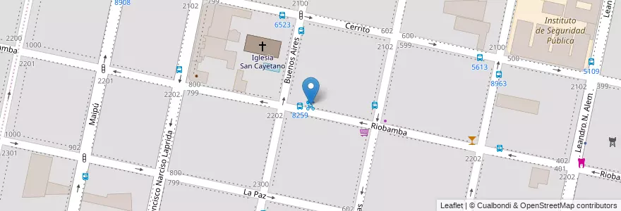 Mapa de ubicacion de 22 - República de la Sexta en Arjantin, Santa Fe, Departamento Rosario, Municipio De Rosario, Rosario.