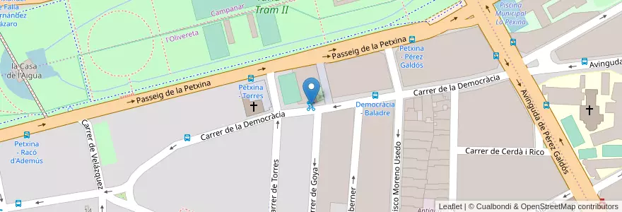 Mapa de ubicacion de 220 Democràcia - Goya en スペイン, バレンシア州, València / Valencia, Comarca De València, València.