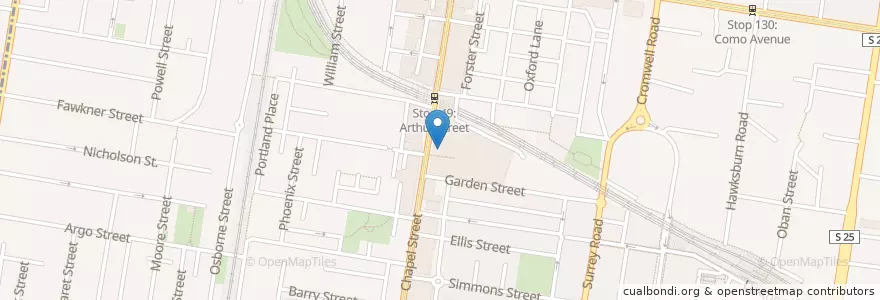Mapa de ubicacion de Salsa's en Australia, Victoria, City Of Stonnington.