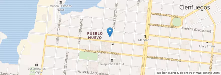 Mapa de ubicacion de Mercado Municipal en Cuba, Cienfuegos, Cienfuegos, Ciudad De Cienfuegos.