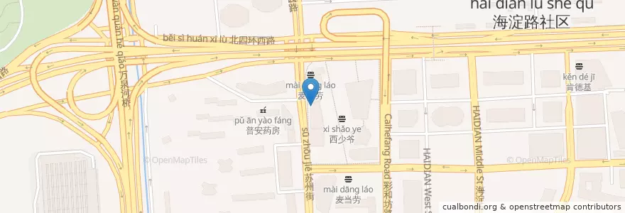 Mapa de ubicacion de 中国农业银行 en China, Beijing, Hebei, 海淀区.