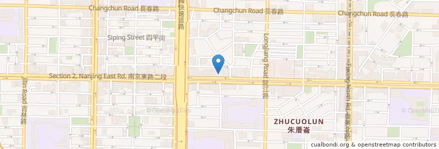 Mapa de ubicacion de 中國信託商業銀行 en Taiwan, Neu-Taipeh, Taipeh, Zhongshan.