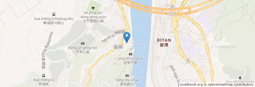 Mapa de ubicacion de 碧潭食堂 en تايوان, تايبيه الجديدة, 新店區.