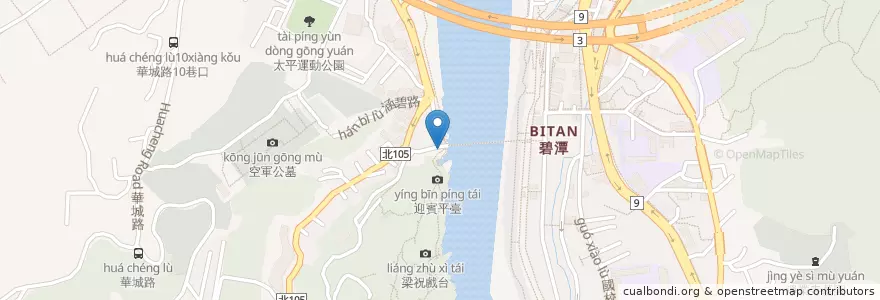 Mapa de ubicacion de 原住民不滿族香腸 en Taiwán, Nuevo Taipéi, 新店區.