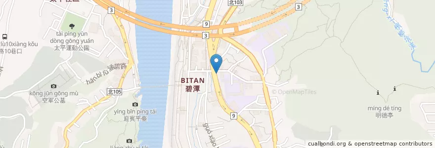 Mapa de ubicacion de seven waffle en تايوان, تايبيه الجديدة, 新店區.