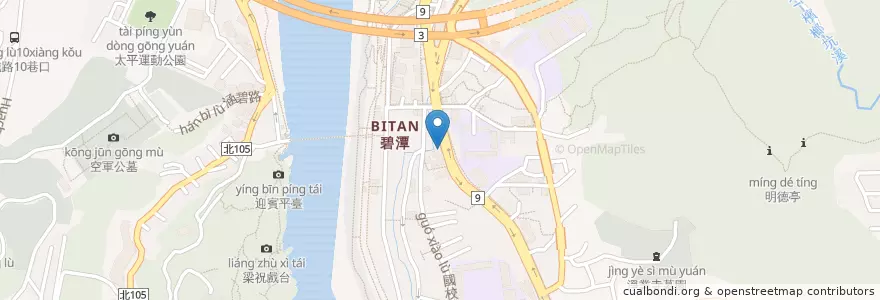 Mapa de ubicacion de 一魂拉麵 en تايوان, تايبيه الجديدة, 新店區.