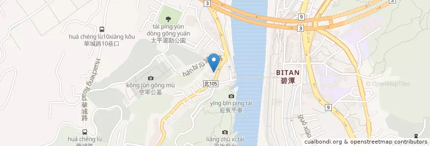 Mapa de ubicacion de 羽鳥Cafe en تايوان, تايبيه الجديدة, 新店區.