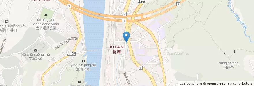 Mapa de ubicacion de 八方雲集 en 타이완, 신베이 시, 신뎬 구.