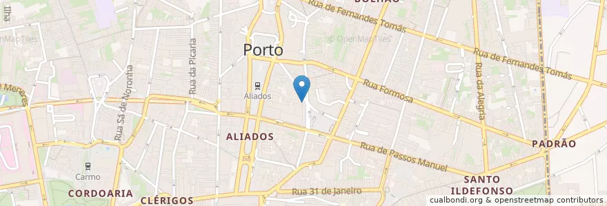 Mapa de ubicacion de Garça Real en Portugal, Nord, Área Metropolitana Do Porto, Porto, Porto, Cedofeita, Santo Ildefonso, Sé, Miragaia, São Nicolau E Vitória.