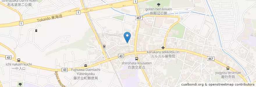 Mapa de ubicacion de やぎなう en Giappone, Prefettura Di Kanagawa, 藤沢市.