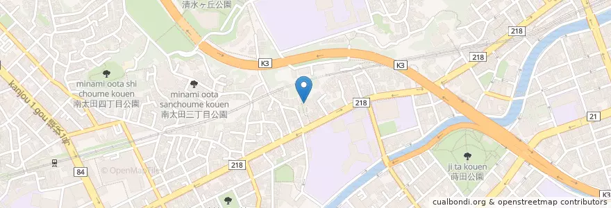Mapa de ubicacion de 大光寺 en Japan, Kanagawa Prefecture, Yokohama, Minami Ward.