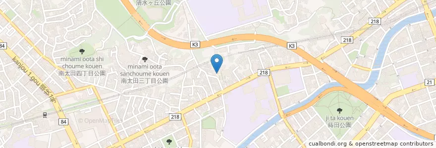 Mapa de ubicacion de 水天宮 en 日本, 神奈川縣, 横滨市, 南区.