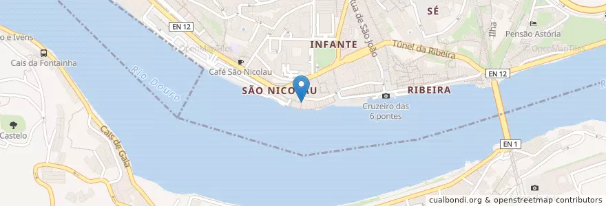 Mapa de ubicacion de Mal Cozinhado en Portugal, Norte, Porto, Área Metropolitana Do Porto, Porto, Vila Nova De Gaia, Santa Marinha E São Pedro Da Afurada.