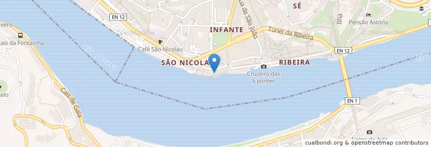 Mapa de ubicacion de O Muro en Portugal, Norte, Porto, Área Metropolitana Do Porto, Porto, Vila Nova De Gaia, Santa Marinha E São Pedro Da Afurada.