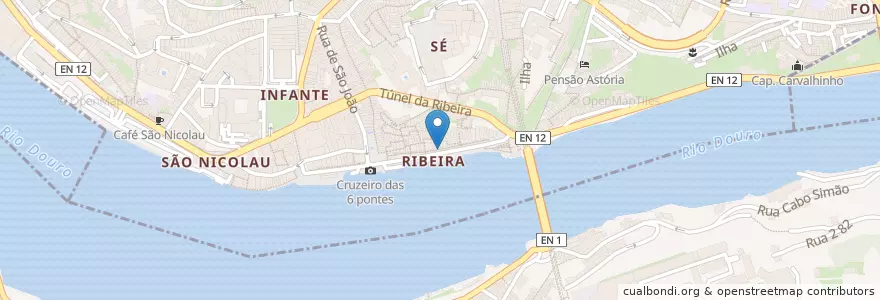 Mapa de ubicacion de Avó Maria en Portugal, Norte, Porto, Área Metropolitana Do Porto, Porto, Vila Nova De Gaia, Santa Marinha E São Pedro Da Afurada.