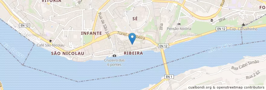 Mapa de ubicacion de Marina en Portogallo, Nord, Porto, Área Metropolitana Do Porto, Porto, Vila Nova De Gaia, Santa Marinha E São Pedro Da Afurada.