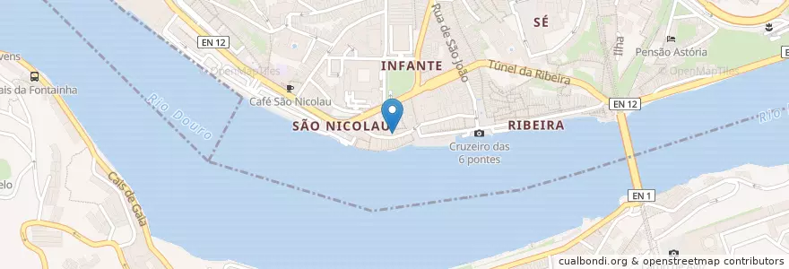 Mapa de ubicacion de Fragata Real en البرتغال, المنطقة الشمالية (البرتغال), بورتو, Área Metropolitana Do Porto, بورتو, Vila Nova De Gaia, Santa Marinha E São Pedro Da Afurada.
