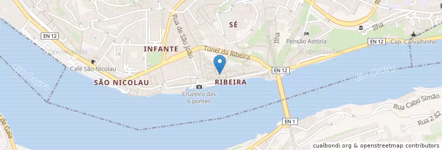Mapa de ubicacion de Chez Lapin en Portugal, Norte, Porto, Área Metropolitana Do Porto, Porto, Vila Nova De Gaia, Santa Marinha E São Pedro Da Afurada.