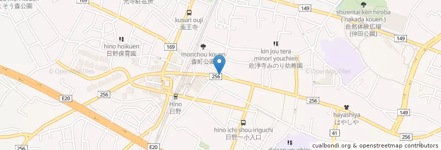 Mapa de ubicacion de やきとり一番鳥 en Japan, Tokio, 日野市.