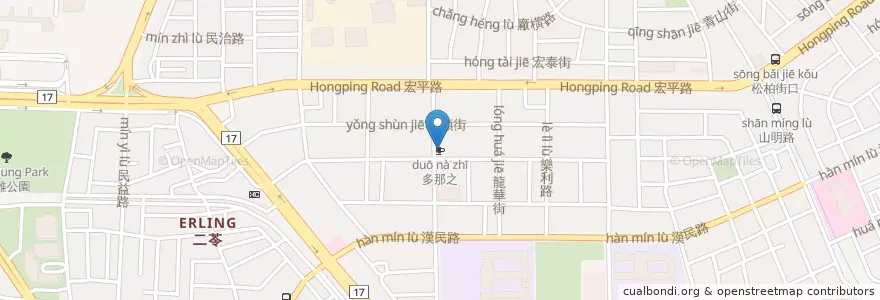 Mapa de ubicacion de 多那之 en Taiwán, Kaohsiung, 小港區.