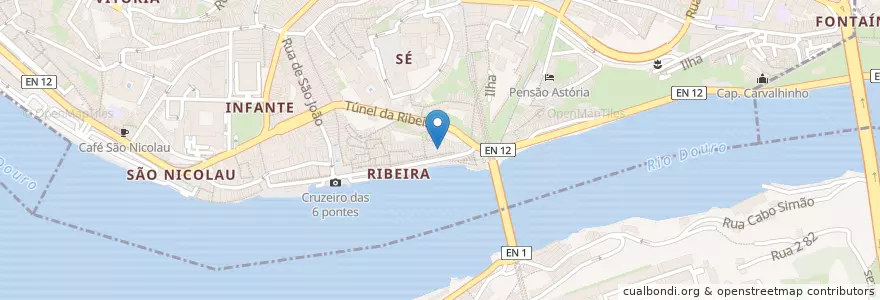 Mapa de ubicacion de D. Tonho en Portugal, Norte, Porto, Área Metropolitana Do Porto, Porto, Vila Nova De Gaia, Santa Marinha E São Pedro Da Afurada.