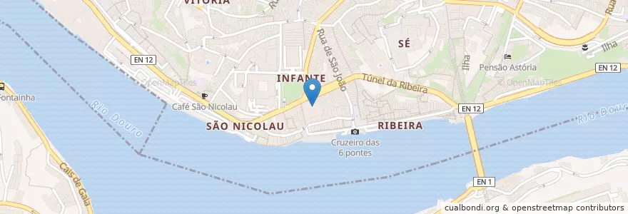 Mapa de ubicacion de Arquivo Histórico Municipal en Португалия, Северный, Porto, Área Metropolitana Do Porto, Porto, Vila Nova De Gaia, Santa Marinha E São Pedro Da Afurada.