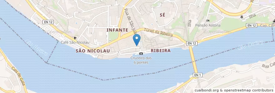 Mapa de ubicacion de Água d'Ouro en Portugal, Norte, Porto, Área Metropolitana Do Porto, Porto, Vila Nova De Gaia, Santa Marinha E São Pedro Da Afurada.