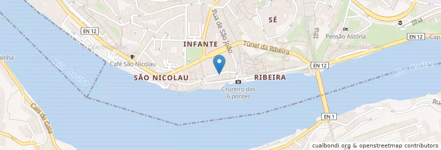 Mapa de ubicacion de Porto Feio en 葡萄牙, 北部大區, Porto, Área Metropolitana Do Porto, Porto, Vila Nova De Gaia, Santa Marinha E São Pedro Da Afurada.