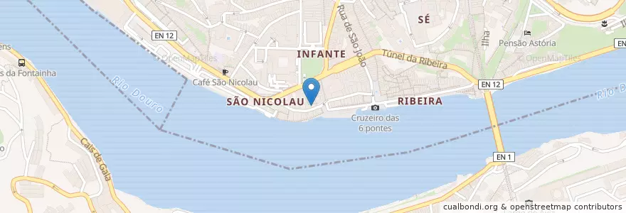Mapa de ubicacion de Ode en Portekiz, Norte, Porto, Área Metropolitana Do Porto, Porto, Vila Nova De Gaia, Santa Marinha E São Pedro Da Afurada.