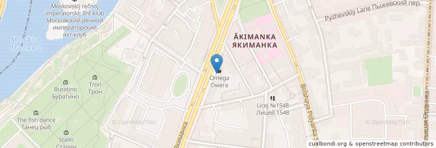 Mapa de ubicacion de Волконский en Russia, Distretto Federale Centrale, Москва, Центральный Административный Округ, Район Якиманка.