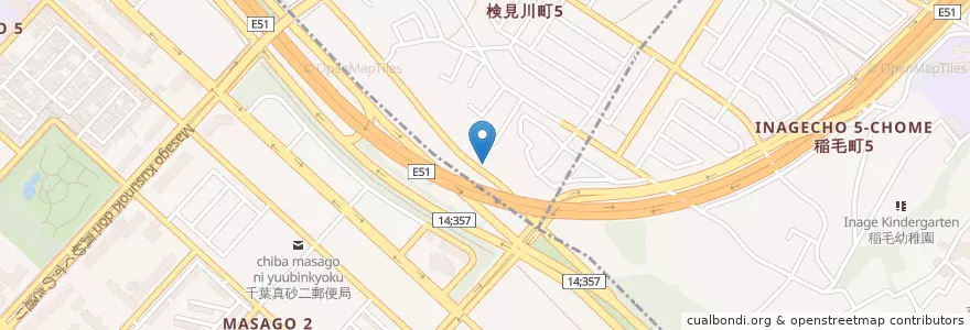 Mapa de ubicacion de Domino's Pizza en ژاپن, 千葉県, 千葉市, 花見川区.