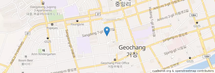 Mapa de ubicacion de 하롱베이 en Zuid-Korea, Gyeongsangnam-Do, 거창군.