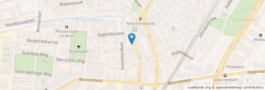 Mapa de ubicacion de Ristorante La Forchetta en Switzerland, Zurich, District Zurich, Zurich.