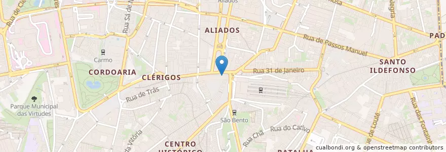 Mapa de ubicacion de Restaurante Astória en Portugal, North, Área Metropolitana Do Porto, Porto, Porto, Cedofeita, Santo Ildefonso, Sé, Miragaia, São Nicolau E Vitória.