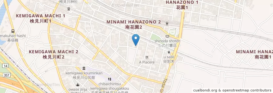 Mapa de ubicacion de リキ歯科 en Japan, 千葉県, 千葉市, 花見川区.